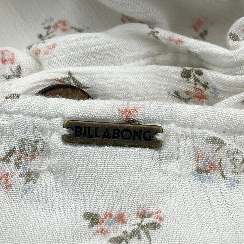 BillaBong Sweet For Ya in Salt Crystal Slip Dress Decorative Buttons Small - Picture 7 of 8